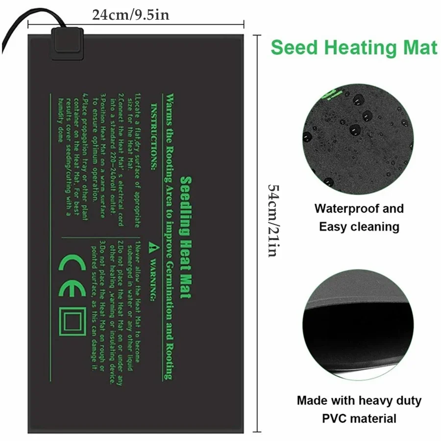 4 크기 220V EU 플러그 묘목 열 매트 방수 수경 - Seedling Heat Mat 리뷰 및 가격